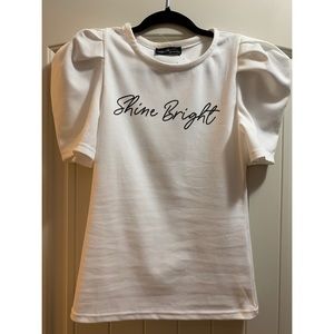 NWT White ruffles sleeve top